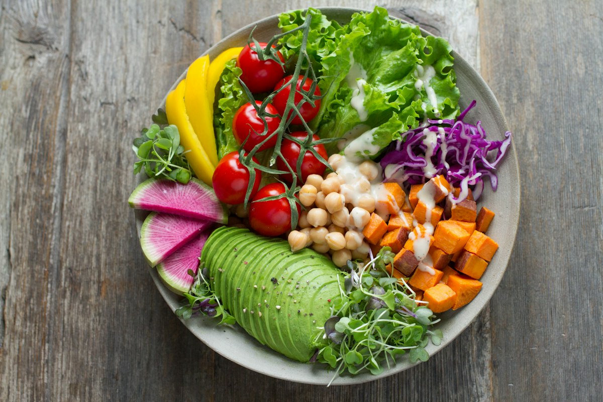 Balanced meal plate example